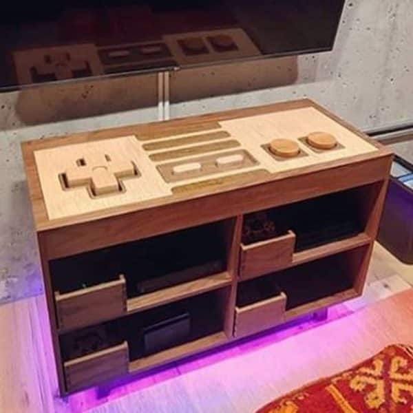 Functional NES Controller Coffee Table