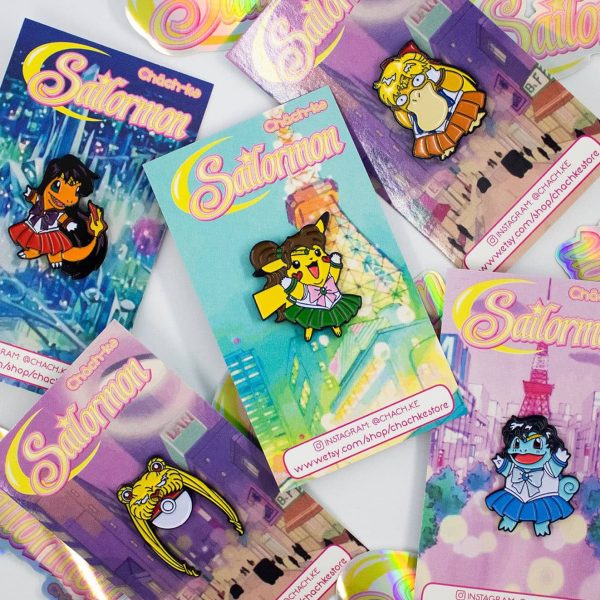 Pokemon X Sailor Moon Pins