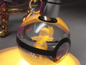 Pokeball LED Crystal Keychains