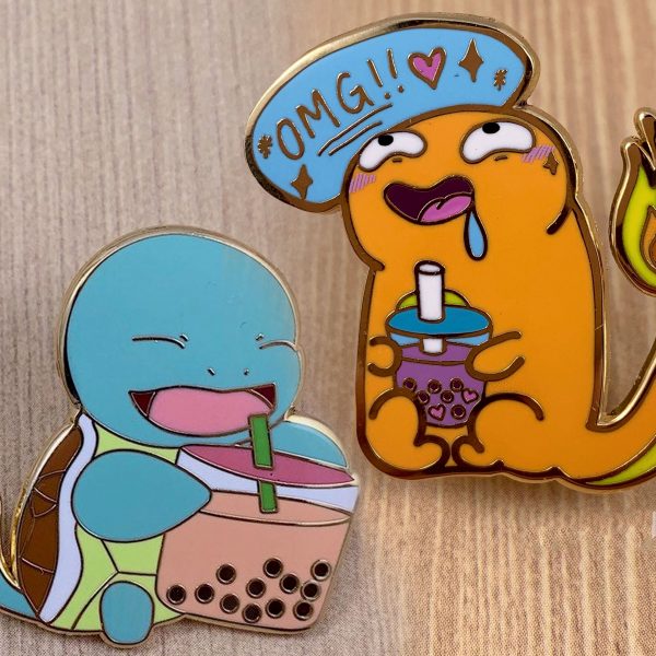 Pokemon Boba Tea Pins