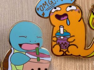 Pokemon Boba Tea Pins