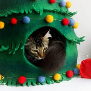 Christmas Tree Cat Cave