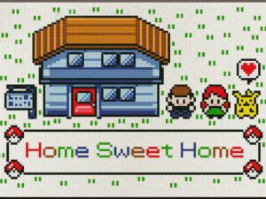 Pokemon Home Sweet Home Cross Stitch