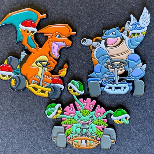 Pokemon X Mario Kart Pins