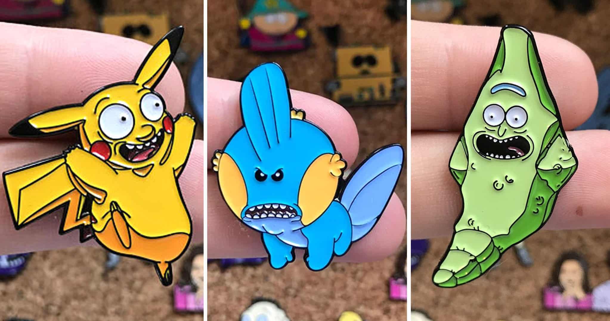 Pokemon X Rick And Morty Pins