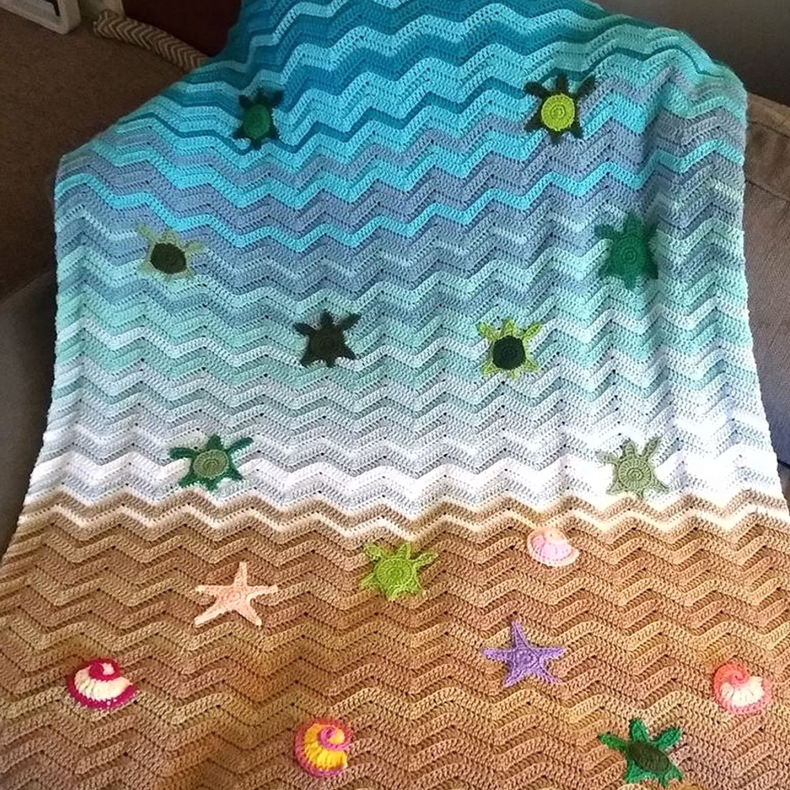 Crochet Sea Turtle Blanket