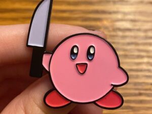 Kirby With A Knife Pin