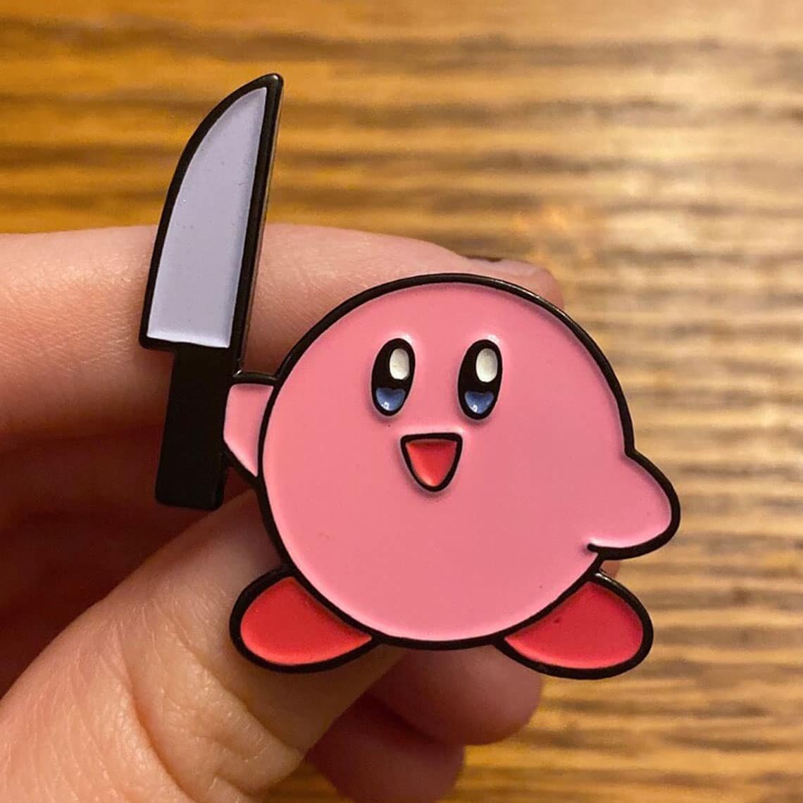 Kirby With A Knife Pin - Shut Up And Take My Yen