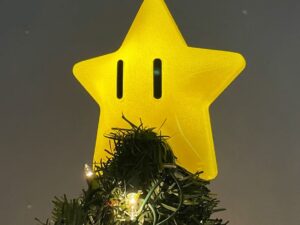 Super Mario Star Christmas Tree Topper