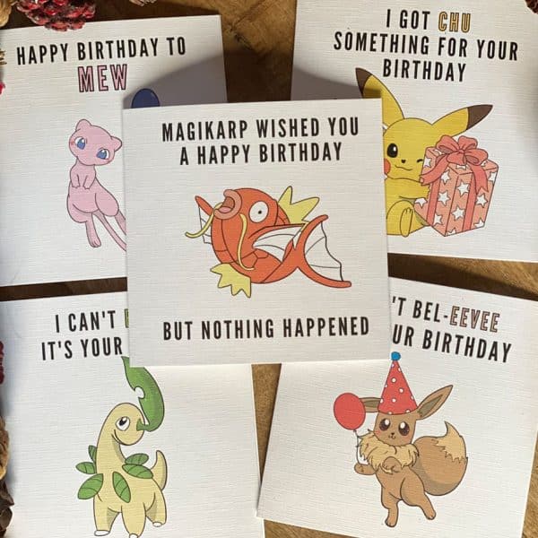 Pokemon Birthday Cards