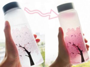 Color Changing Cherry Blossom Bottle