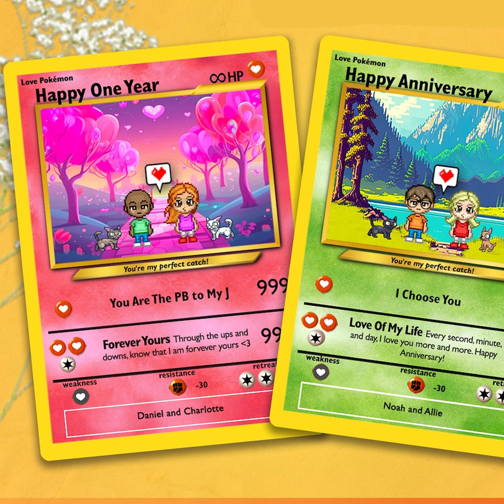 Pokemon Valentines Trading Cards