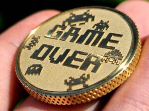 Game Over Continue Playing Coin