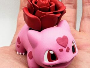 Rose Bulbasaur Valentine Figure