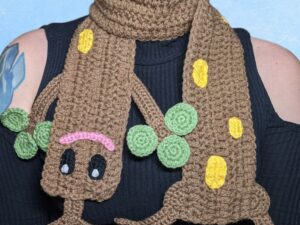Crocheted Sudowoodo Scarf