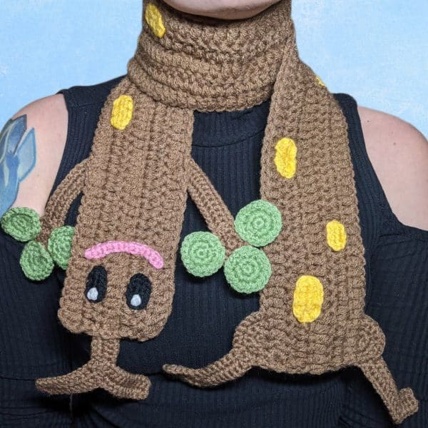 Crocheted Sudowoodo Scarf