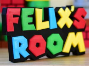 Custom Super Mario Name Plate