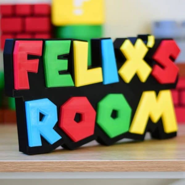 Custom Super Mario Name Plate