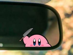Kirby Rearview Mirror Sticker