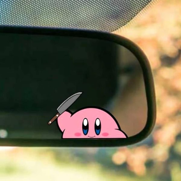 Kirby Rearview Mirror Sticker