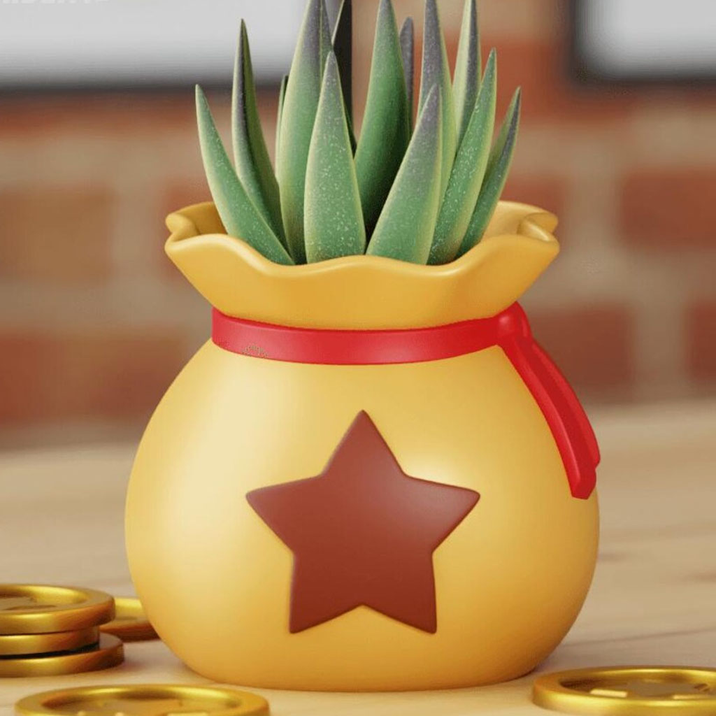 Animal Crossing Bell Bag Planter