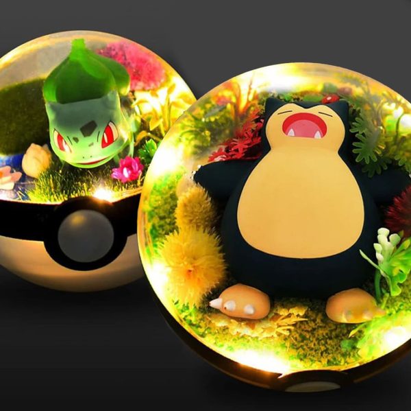 Light Up Pokeball Terrariums