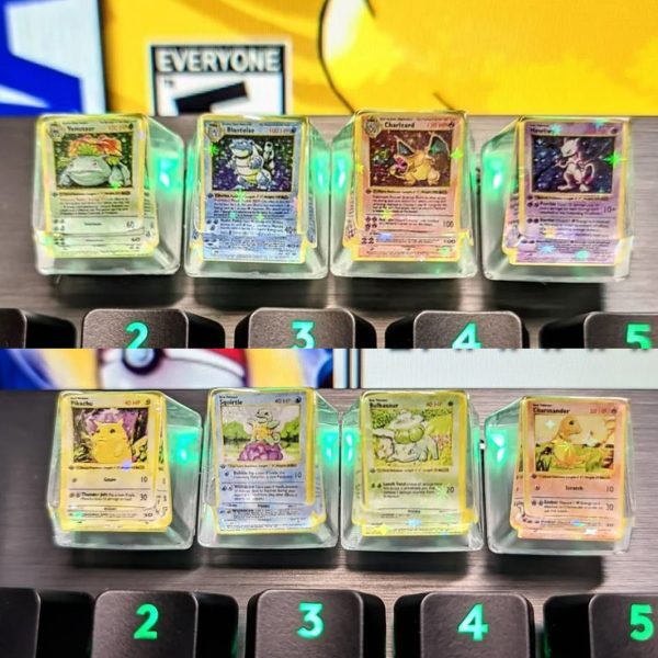 Miniature Pokemon Card Keycaps