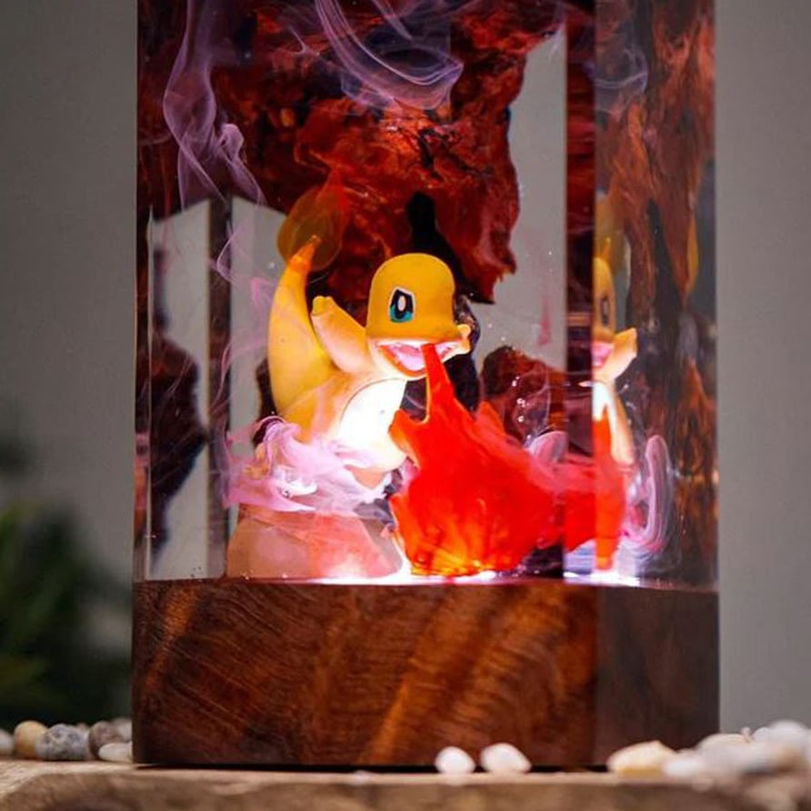 Pokemon Night Light, Pokemon Lamp , Pokemon Epoxy Lamp, Resin Lamp, Resin  Night Light, Epoxy Resin Lamp, Custom Night Light, Resin Ligh 