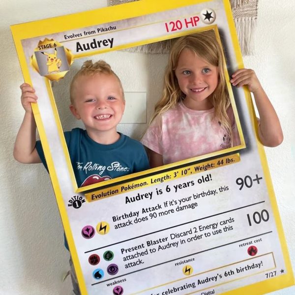 Pokemon Card Birthday Photo Frame Template